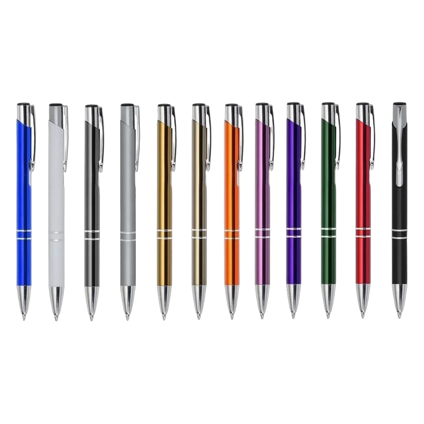 Canetas de metal personalizadas em várias cores