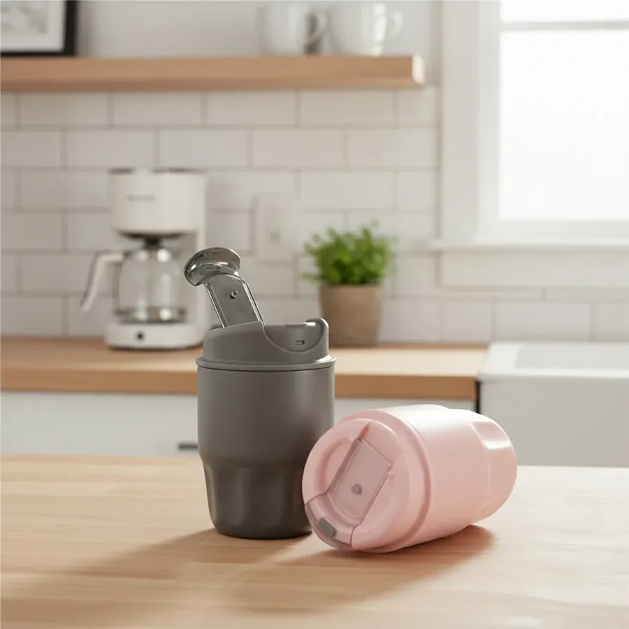 Copos térmicos personalizados na cozinha