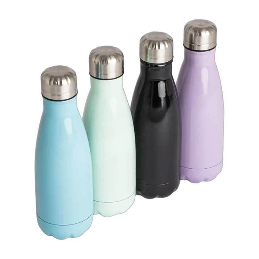 Garrafas térmicas de inox em cores pastel
