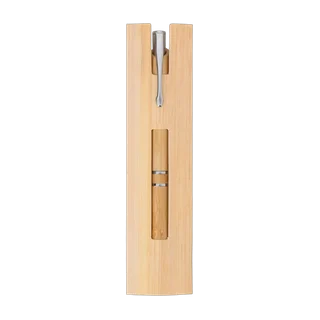 Caneta de bambu com estojo