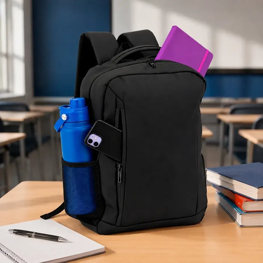 Mochila personalizada com bordado da marca